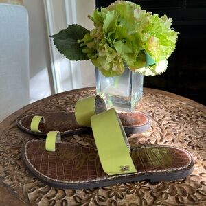 Sam Edelman Lime Green Slide Sandals